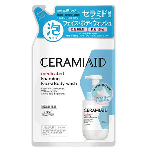 KOSE CERAMIAID Medicated Face & Body Wash 380ml - Refill - TODOKU Japan - Japanese Beauty Skin Care and Cosmetics