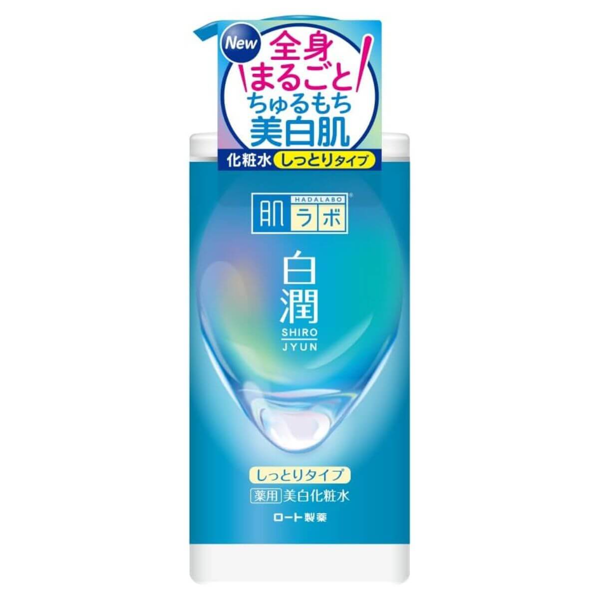 Rohto Hadalabo Shirojun Wakan Hatomugi Essence Whitening Skin Lotion 400ml - Moist PumpType