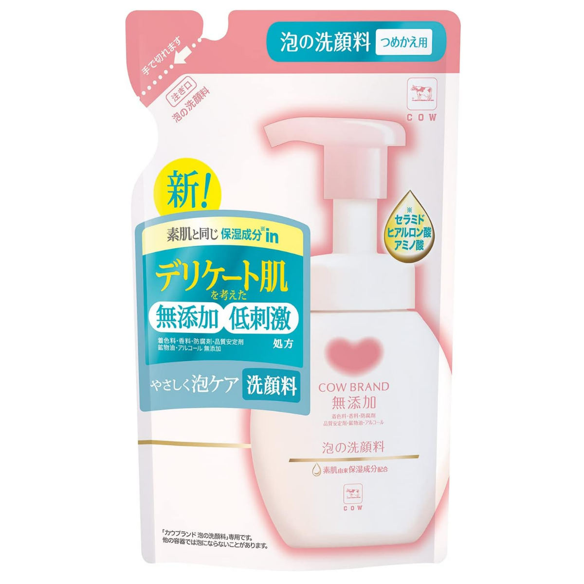 Cow Brand Additive Free Foam Wash Pigment Refill - 140mL - TODOKU Japan - Japanese Beauty Skin Care and Cosmetics