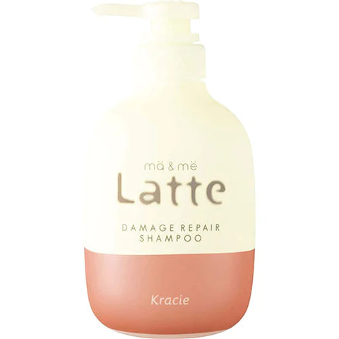 Ma & Me Latte Premium W Milk Protein Blend Damage Repair Shampoo Pump - 490ml - TODOKU Japan - Japanese Beauty Skin Care and Cosmetics