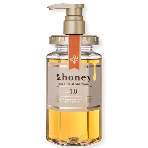 &honey Deep Moist Hair Shampoo Pump 440ml Step1.0 - Peony Honey Scent - TODOKU Japan - Japanese Beauty Skin Care and Cosmetics