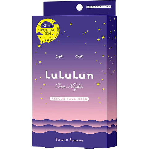 Lululun One Night Rescue Moisturizing Face Mask 5psc - TODOKU Japan - Japanese Beauty Skin Care and Cosmetics