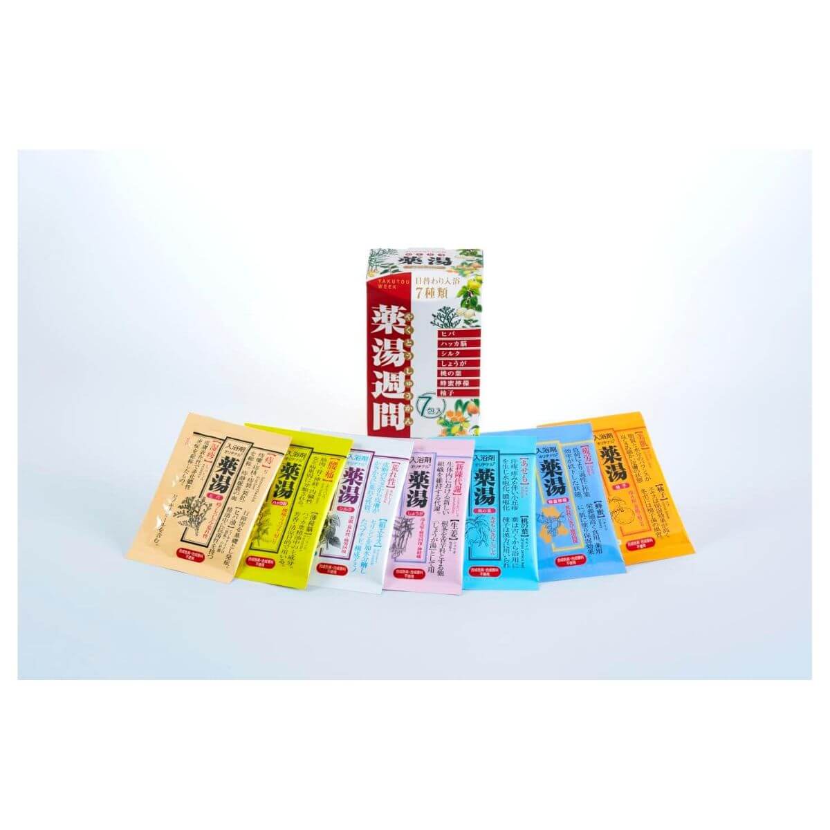 Original Medicinal Bath Salts Yakutou Assortment - 30g × 7pcs - TODOKU Japan - Japanese Beauty Skin Care and Cosmetics