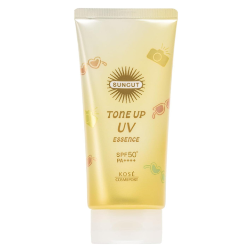 Kose SUNCUT Tone Up UV Essence Lemon Yellow 80g SPF50+/PA++++ - TODOKU Japan - Japanese Beauty Skin Care and Cosmetics