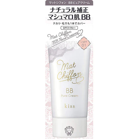 Isehan Kiss Matte Chiffon BB Pure Cream SPF31 PA++ - 01 Light - TODOKU Japan - Japanese Beauty Skin Care and Cosmetics