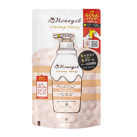 Honeyce Creamy Honey Hair Treatment 470ml - Refill - TODOKU Japan - Japanese Beauty Skin Care and Cosmetics