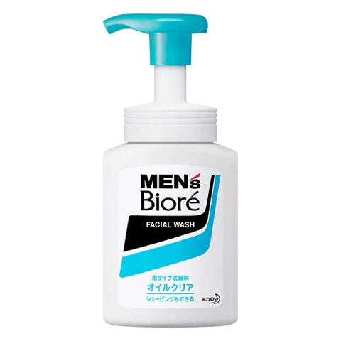 Biore Mens Facial Wash Pump 150ml - Oil Clear Bubble Type - TODOKU Japan - Japanese Beauty Skin Care and Cosmetics