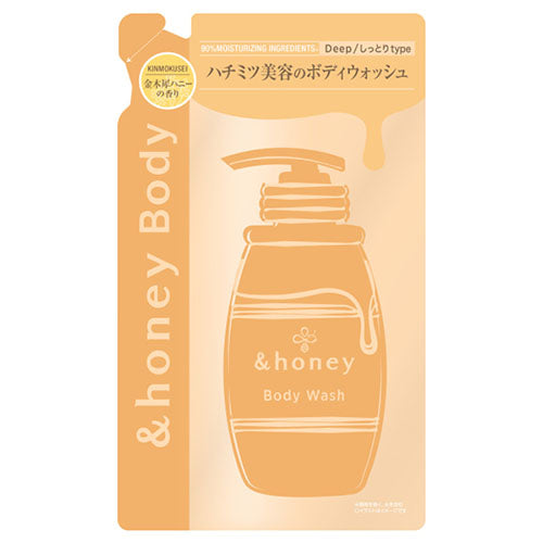 &honey Honey Gel Body Wash Deep Moist Refill - 440ml - TODOKU Japan - Japanese Beauty Skin Care and Cosmetics