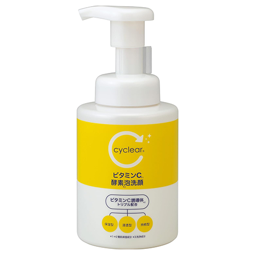 Kumano Yushi Cyclear VC Enzyme Foam Face Wash - 300ml - TODOKU Japan - Japanese Beauty Skin Care and Cosmetics