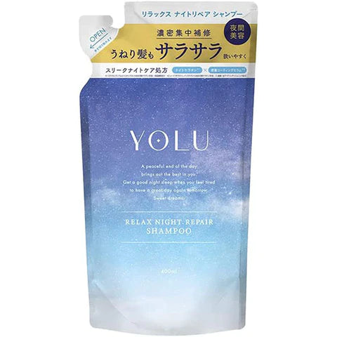 YOLU Night Beauty Shampoo Refill 400ml - Relax Night Repair - TODOKU Japan - Japanese Beauty Skin Care and Cosmetics
