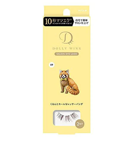 KOJI DOLLY WINK Salon Eye Lash No9 Kurun And Curl Red Panda - TODOKU Japan - Japanese Beauty Skin Care and Cosmetics