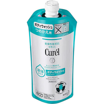 Kao Curel Body Wash Pump - 340ml - Refill - TODOKU Japan - Japanese Beauty Skin Care and Cosmetics