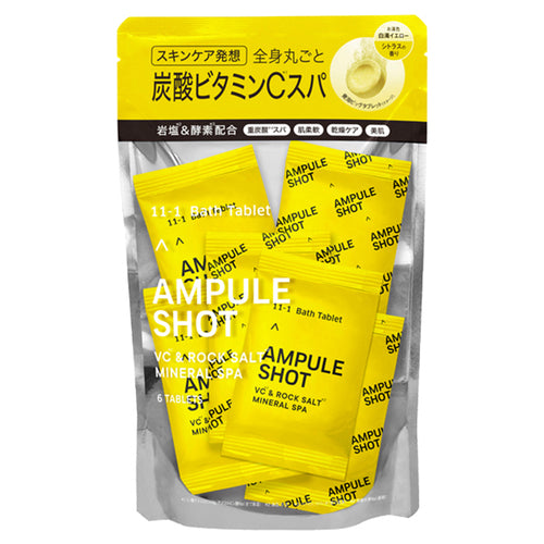 Ampule Shot VC & Rock Salt Mineral Spa Bath Tablets 45g x 6 tablets - TODOKU Japan - Japanese Beauty Skin Care and Cosmetics