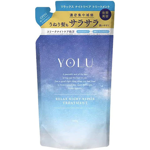 YOLU Night Beauty Treatment Refill 400ml - Relax Night Repair - TODOKU Japan - Japanese Beauty Skin Care and Cosmetics