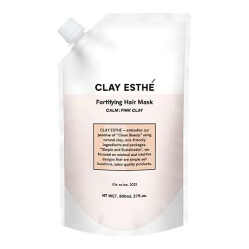 CLAY ESTHÉ Fortifying Hair Mask Pink Clay - Refill - 800ml - TODOKU Japan - Japanese Beauty Skin Care and Cosmetics