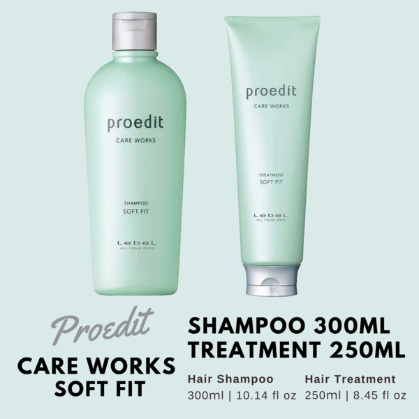Lebel Proedit Care Works Hair Shampoo 300ml & Hair Ttreatment 250ml Set - Soft Fit - TODOKU Japan - Japanese Beauty Skin Care and Cosmetics