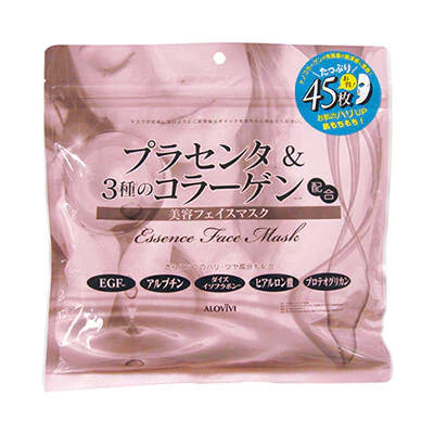 Alovivi Face Mask 45pcs- Placenta Collagen - TODOKU Japan - Japanese Beauty Skin Care and Cosmetics