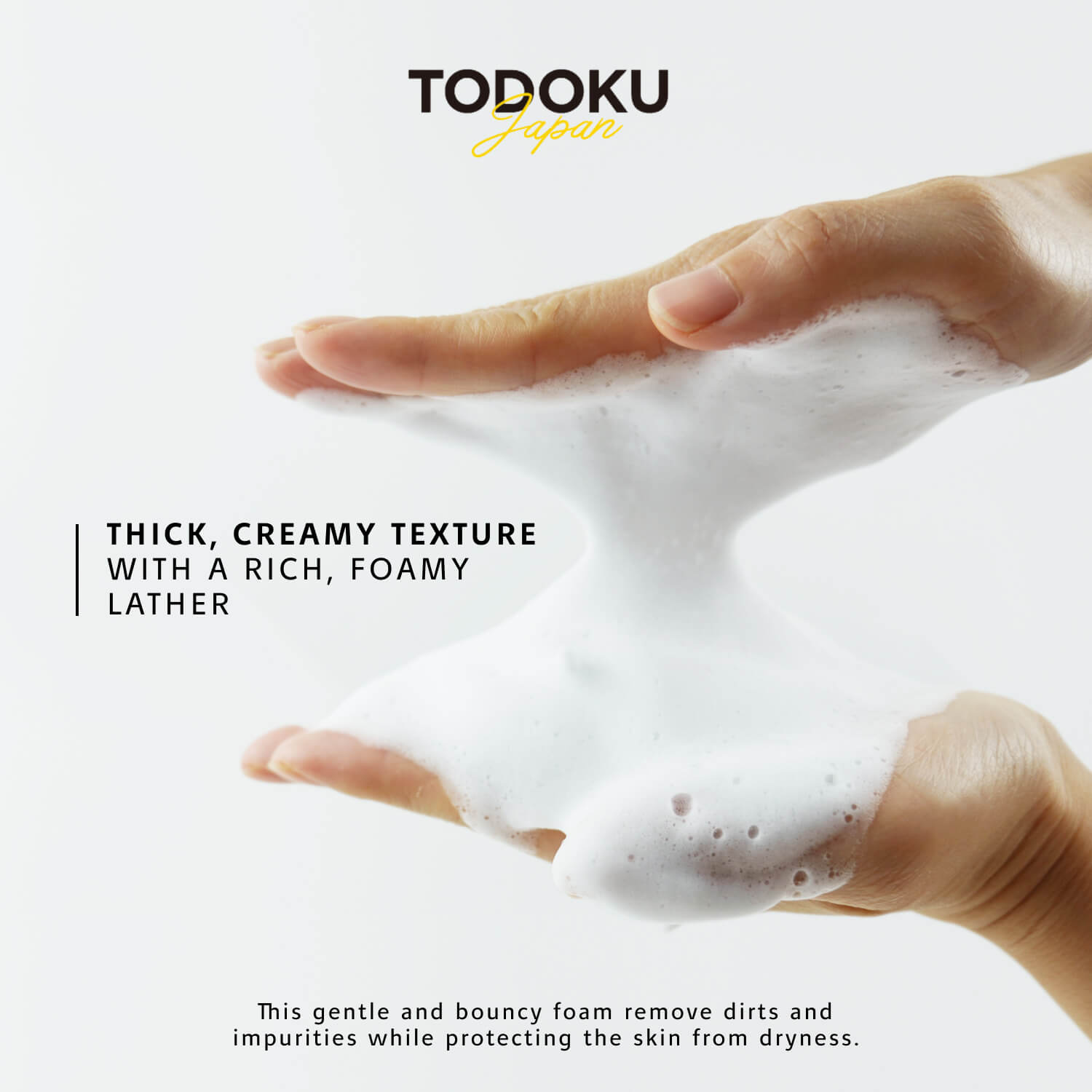 TODOKU JAPAN Deep Moist Honey Face Wash - 110g + 10g Travel Size & Rich Bubble Face Wash Whip Maker Soap Net