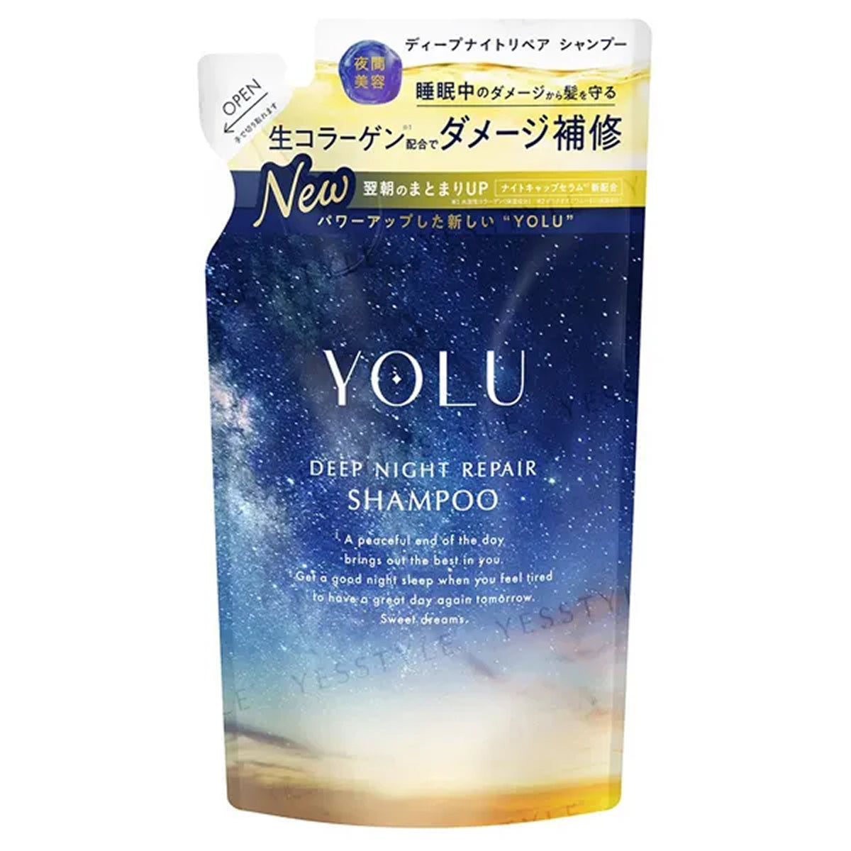 YOLU Night Beauty Shampoo Refill 350ml - Deep Night Repair