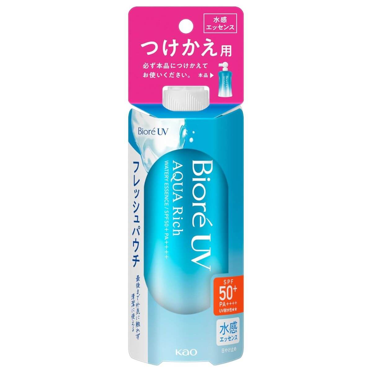 Biore UV Aqua Rich Watery Essence Fresh Pouch SPF50+/PA++++ 120g Refill