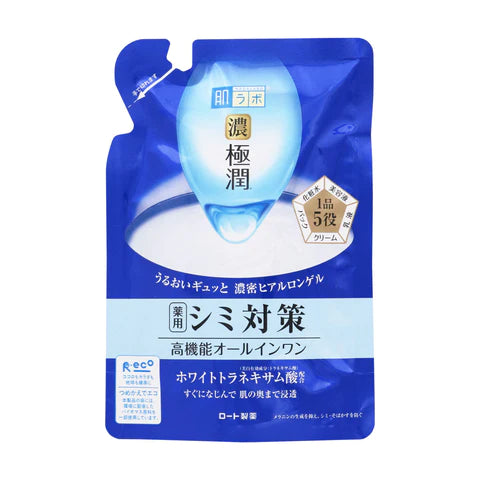 Rohto Hadalabo Gokujun Whitening All In One Perfect Gel - 80g - Refill - TODOKU Japan - Japanese Beauty Skin Care and Cosmetics