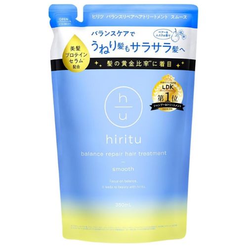 hiritu Balance Repair Smooth Hair Treatment Refill 350ml - Pear & Musk Scent - TODOKU Japan - Japanese Beauty Skin Care and Cosmetics