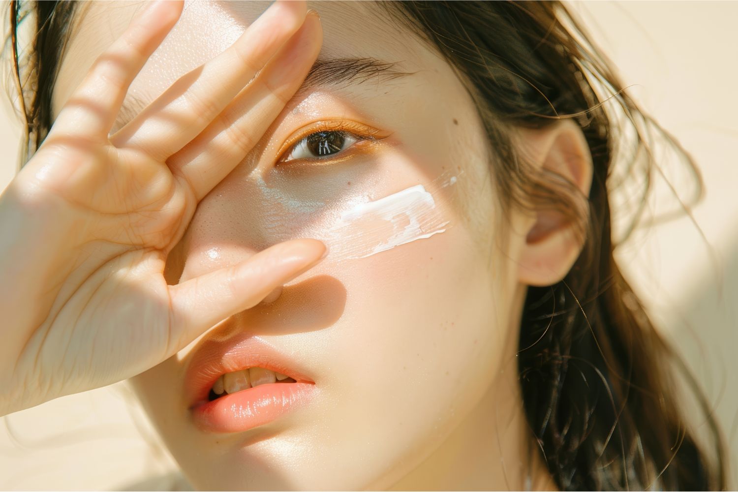 Woman in sunlight representing spring UV protection and daily sunscreen use