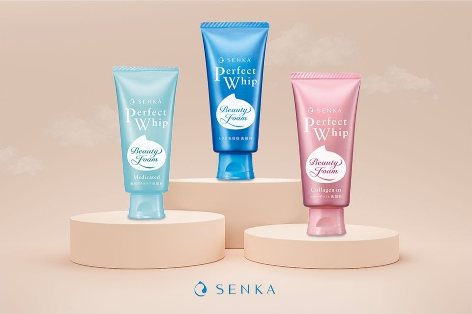 SENKA is a brand that supports healthy skin and mind through daily skin care. Its popular products are its dense foaming face wash and moisturizing sunscreen.