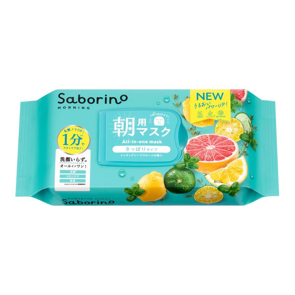 Bcl Saborino Mezama Sheets Refreshing Fruity Morning Face Mask - 32 Sheets - TODOKU Japan - Japanese Beauty Skin Care and Cosmetics