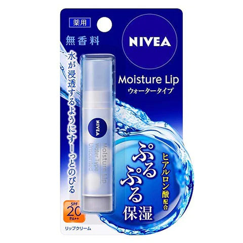 Nivea Moisture Lip Water Type 3.5g SPF20 PA++ - No fragrance - TODOKU Japan - Japanese Beauty Skin Care and Cosmetics