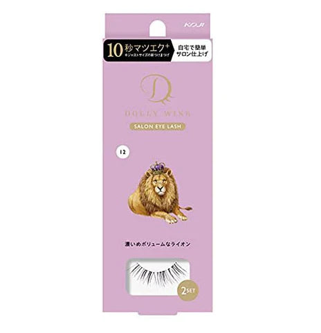KOJI DOLLY WINK Salon Eye Lash No12 Dark And Voluminous Lion - TODOKU Japan - Japanese Beauty Skin Care and Cosmetics