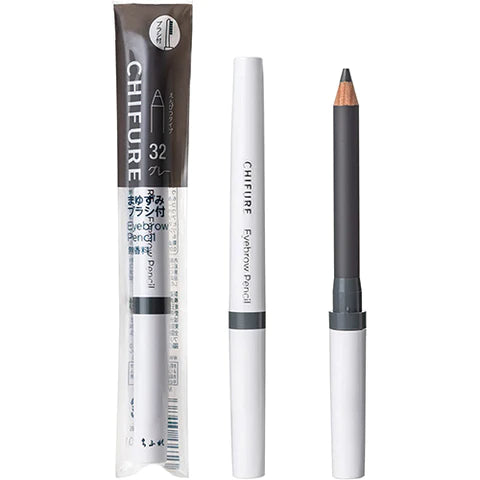 Chifure Eyebrow Pencil With Brush Gray - TODOKU Japan - Japanese Beauty Skin Care and Cosmetics