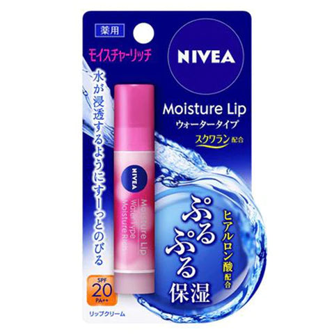Nivea Moisture Lip Water Type 3.5g SPF20 PA++ - Moisture Rich - TODOKU Japan - Japanese Beauty Skin Care and Cosmetics