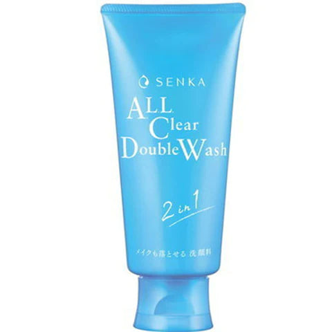 Shiseido Senka All Clear Double W (Makeup Can Be Dropped Facial Cleanser) - 120g - TODOKU Japan - Japanese Beauty Skin Care and Cosmetics