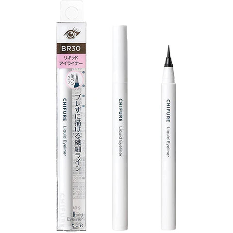 Chifure Liquid Eyeliner Brush Pen Type Dark Brown - TODOKU Japan - Japanese Beauty Skin Care and Cosmetics