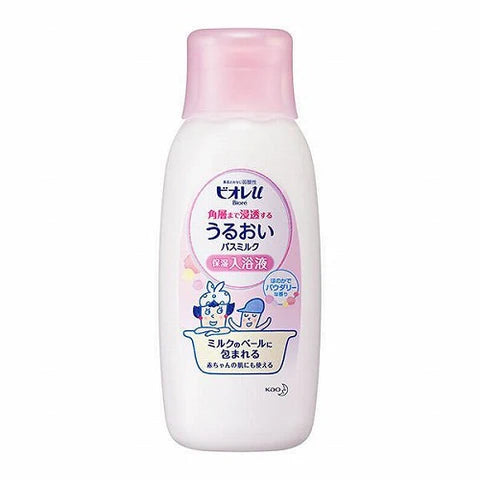 Biore U Moisturizing Bath Milk 600ml - Powdery - TODOKU Japan - Japanese Beauty Skin Care and Cosmetics