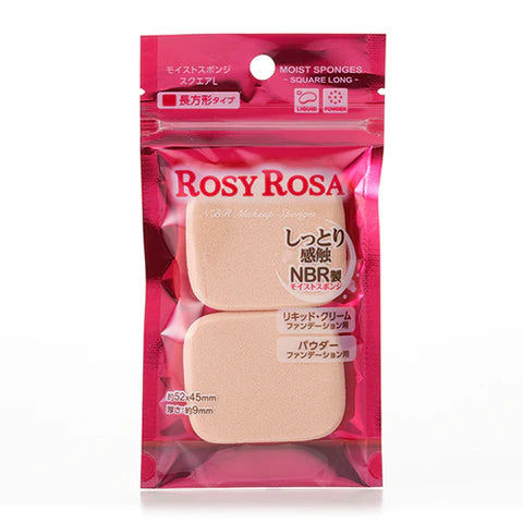 Rosy Rosa Moist Sponge - Square L - 2P - TODOKU Japan - Japanese Beauty Skin Care and Cosmetics