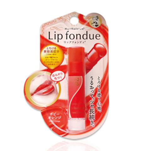 Rohto Mentholatum Lip Fondue 4.2g - Poppy Orange - TODOKU Japan - Japanese Beauty Skin Care and Cosmetics