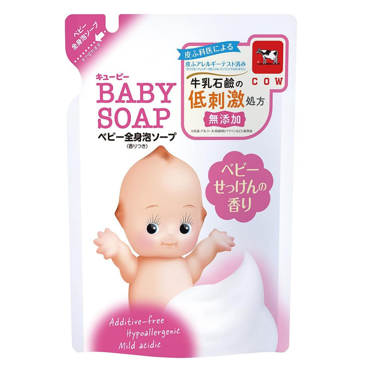 Cow Brand Kewpie Baby Whole Body Soap Foam Type Baby Soap Scent Refill - 350mL