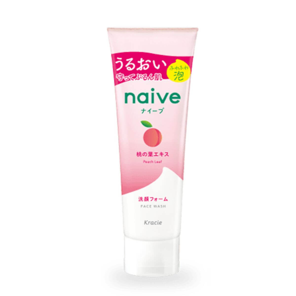 Kracie naive Facial Wash Moisturizing Peach Leaf Extract - 130g