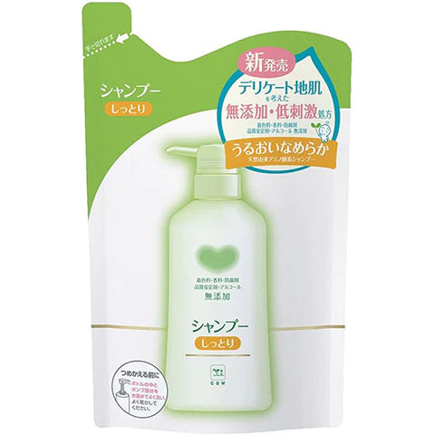 Cow Brand Additive Free Shampoo Moist 380ml - Refill - TODOKU Japan - Japanese Beauty Skin Care and Cosmetics