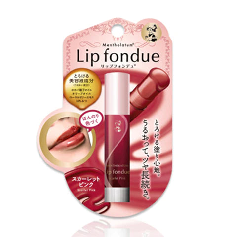 Rohto Mentholatum Lip Fondue 4.2g - Scarlet Pink - TODOKU Japan - Japanese Beauty Skin Care and Cosmetics