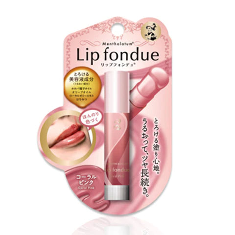 Rohto Mentholatum Lip Fondue 4.2g - Coral Pink - TODOKU Japan - Japanese Beauty Skin Care and Cosmetics