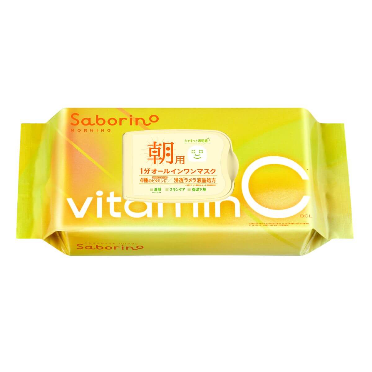 Bcl Saborino Morning Face Mask Vitamin C - 30 Sheets - TODOKU Japan - Japanese Beauty Skin Care and Cosmetics