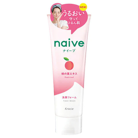 Naive Facial Wash Moisturizing Peach Leaf Extract - 130g - TODOKU Japan - Japanese Beauty Skin Care and Cosmetics