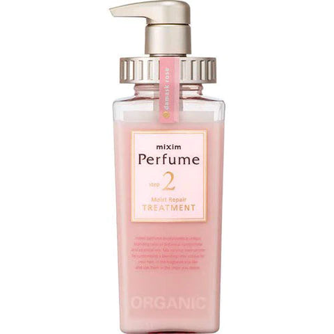 Mixim Potion Purfume Damask Rose Oil Step2 Moist Peapair Hair Treatment Pump 440ml - Damask Rose Raspberry Essential Oil Scent - TODOKU Japan - Japanese Beauty Skin Care and Cosmetics