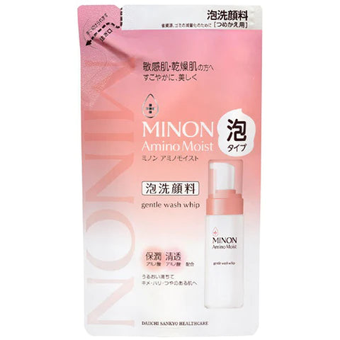 Minon Amino Moist Gentle Wash Whip - 130ml - Refill - TODOKU Japan - Japanese Beauty Skin Care and Cosmetics
