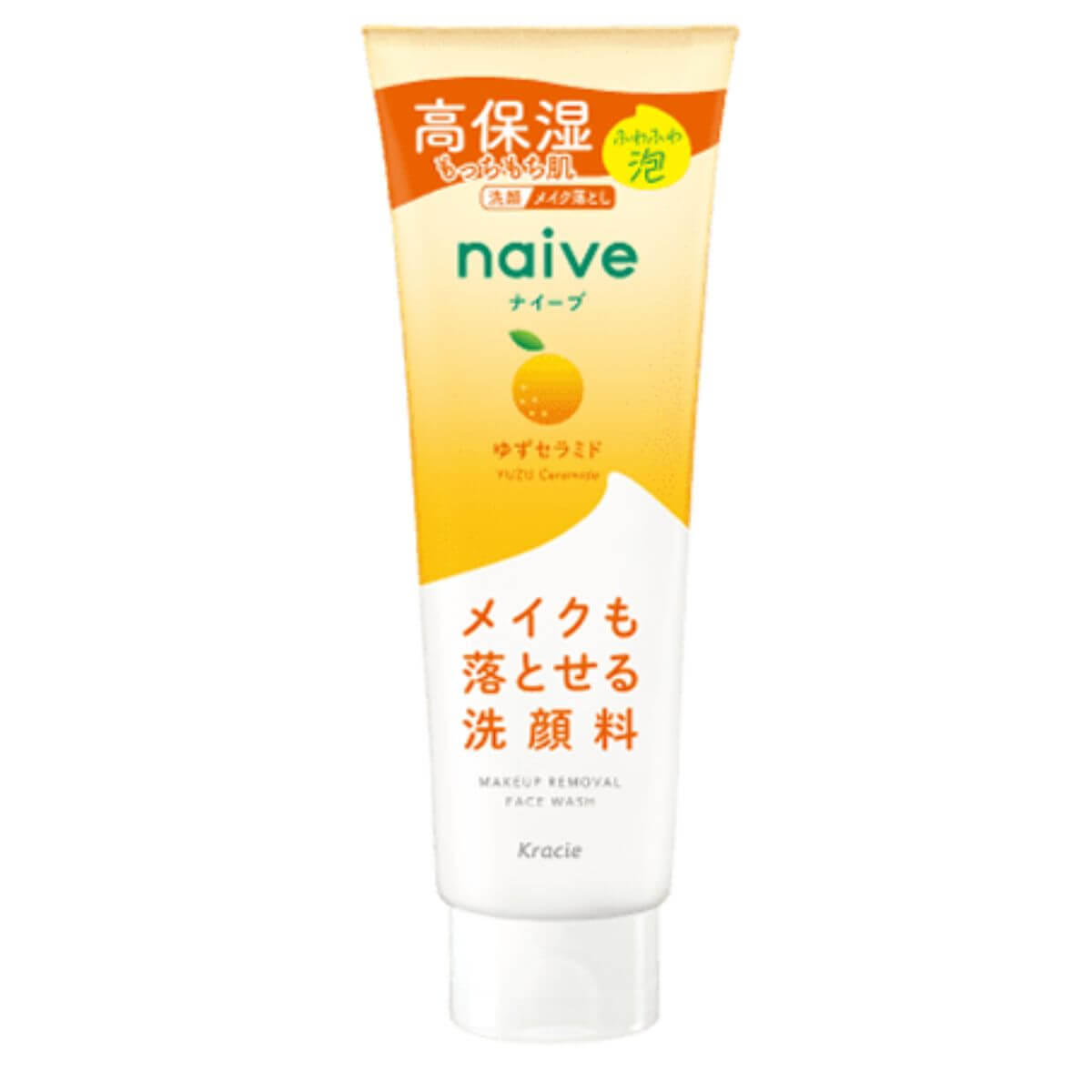 Kracie naive Makeup Remover Facial Ｗash Very Moisturizing Yuzu Ceramide Combination - 200g