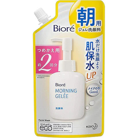 Biore Morning Gelee Facial wash - Refill 160ml - TODOKU Japan - Japanese Beauty Skin Care and Cosmetics