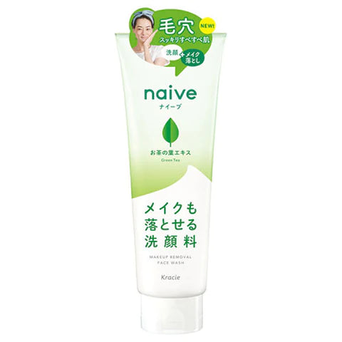 Naive Makeup Remover Facial Wash Clear Pores Contains Tea Leaf Extract - 200g - TODOKU Japan - Japanese Beauty Skin Care and Cosmetics